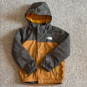 The North Face Gray and Orange Hooded Jacket